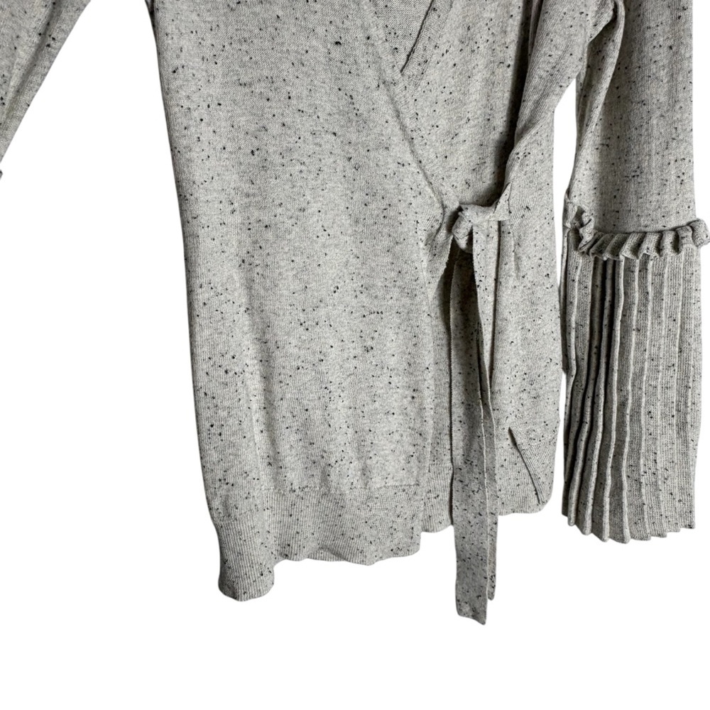 ALLISON JOY Speckled Gray Wrap Waist and Pleated Sleeve Size Small -- GORGEOUS!! - Picture 5 of 10
